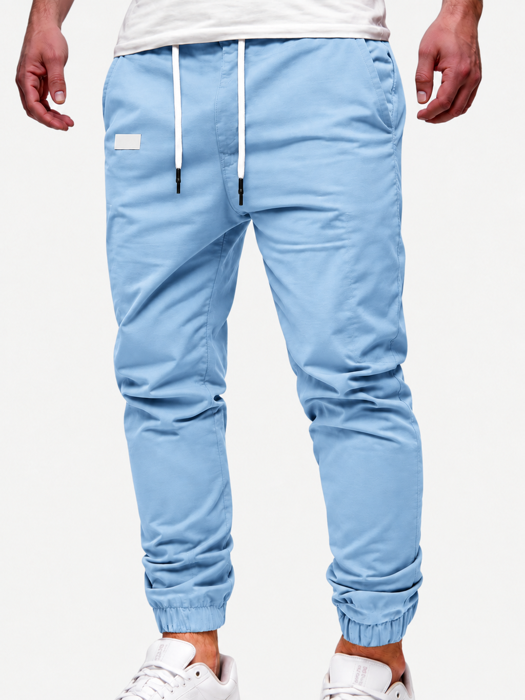 Jogger Cargo Homme – Taille Élastique Poches Latérales Tissu Léger