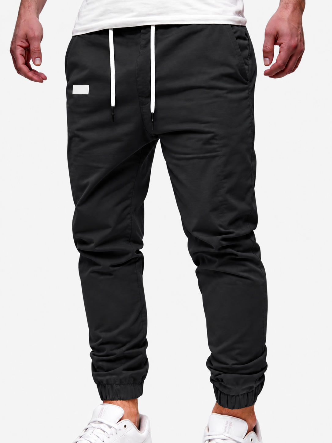 Jogger Cargo Homme – Taille Élastique Poches Latérales Tissu Léger