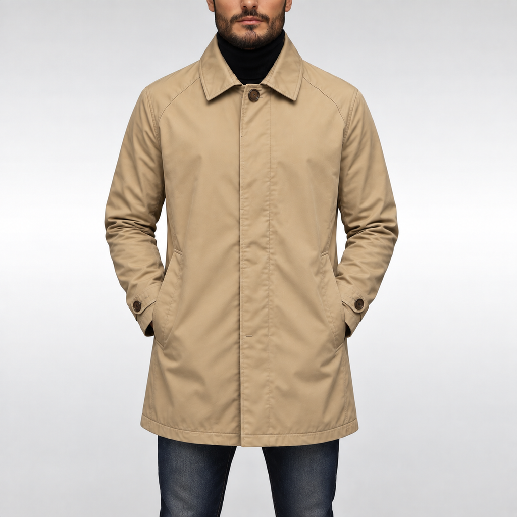 Manteau Homme – Résistant aux Intempéries, Doublure Matelassée & Coupe Ajustée