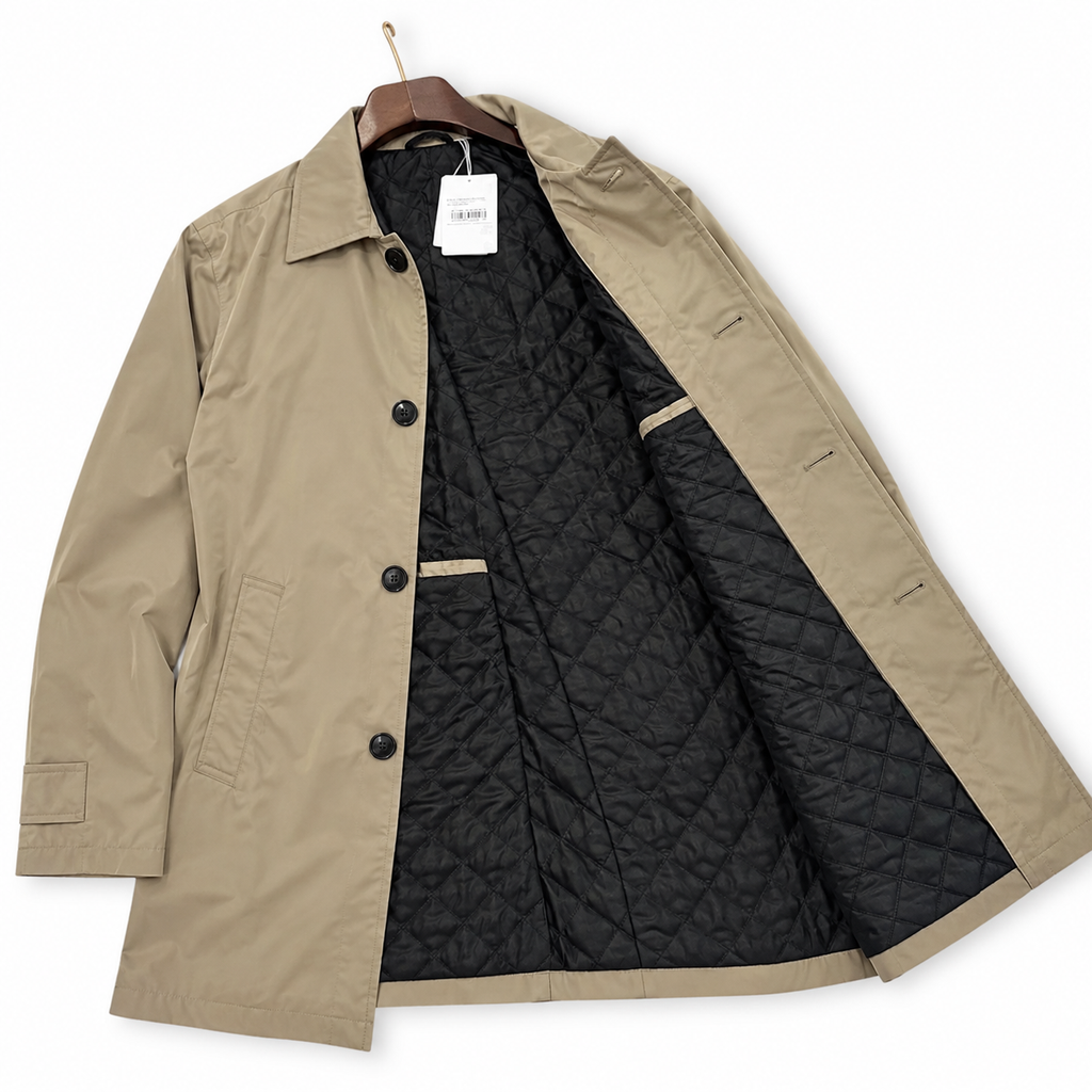 Manteau Homme – Résistant aux Intempéries, Doublure Matelassée & Coupe Ajustée