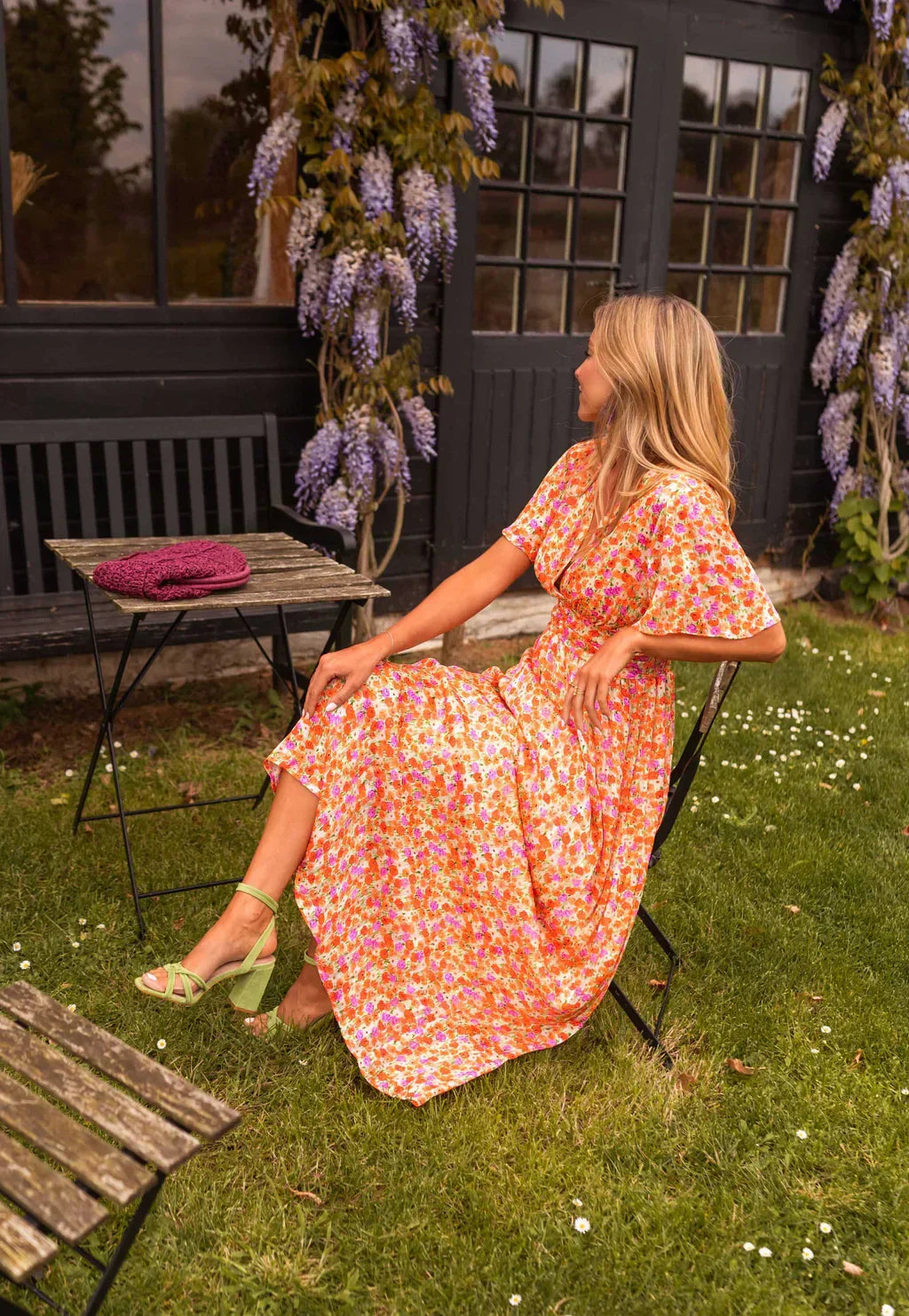 Maxi Robe Imprimée à Volants