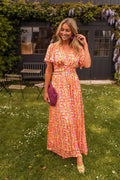 Maxi Robe Imprimée à Volants