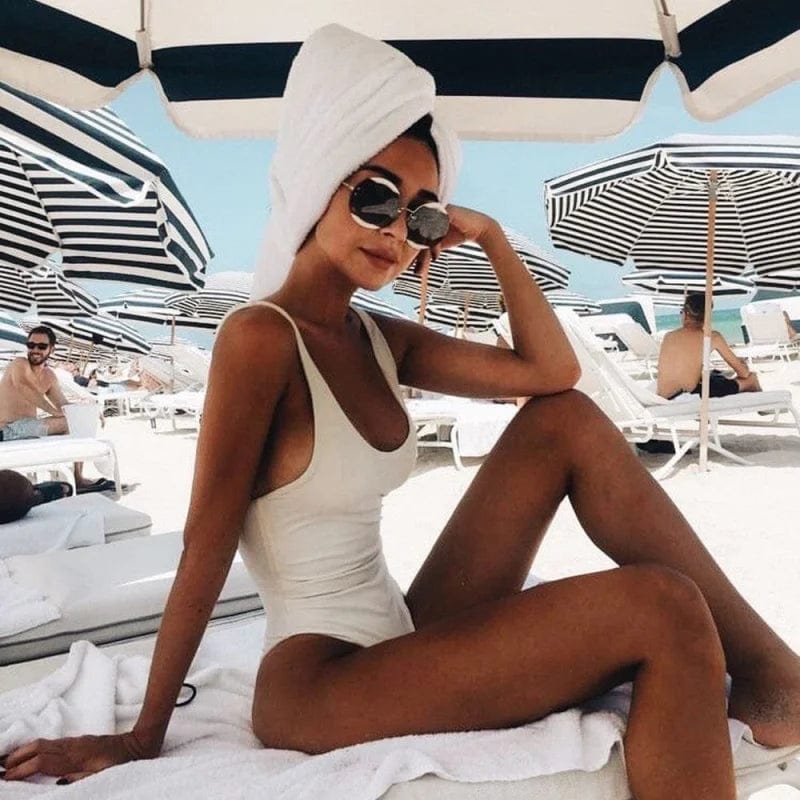 Maillot De Bain Classique Dos Ouvert