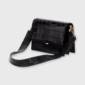 Sac Femme – Imprimé Crocodile et Fermeture à Rabat Format Compact Élégant