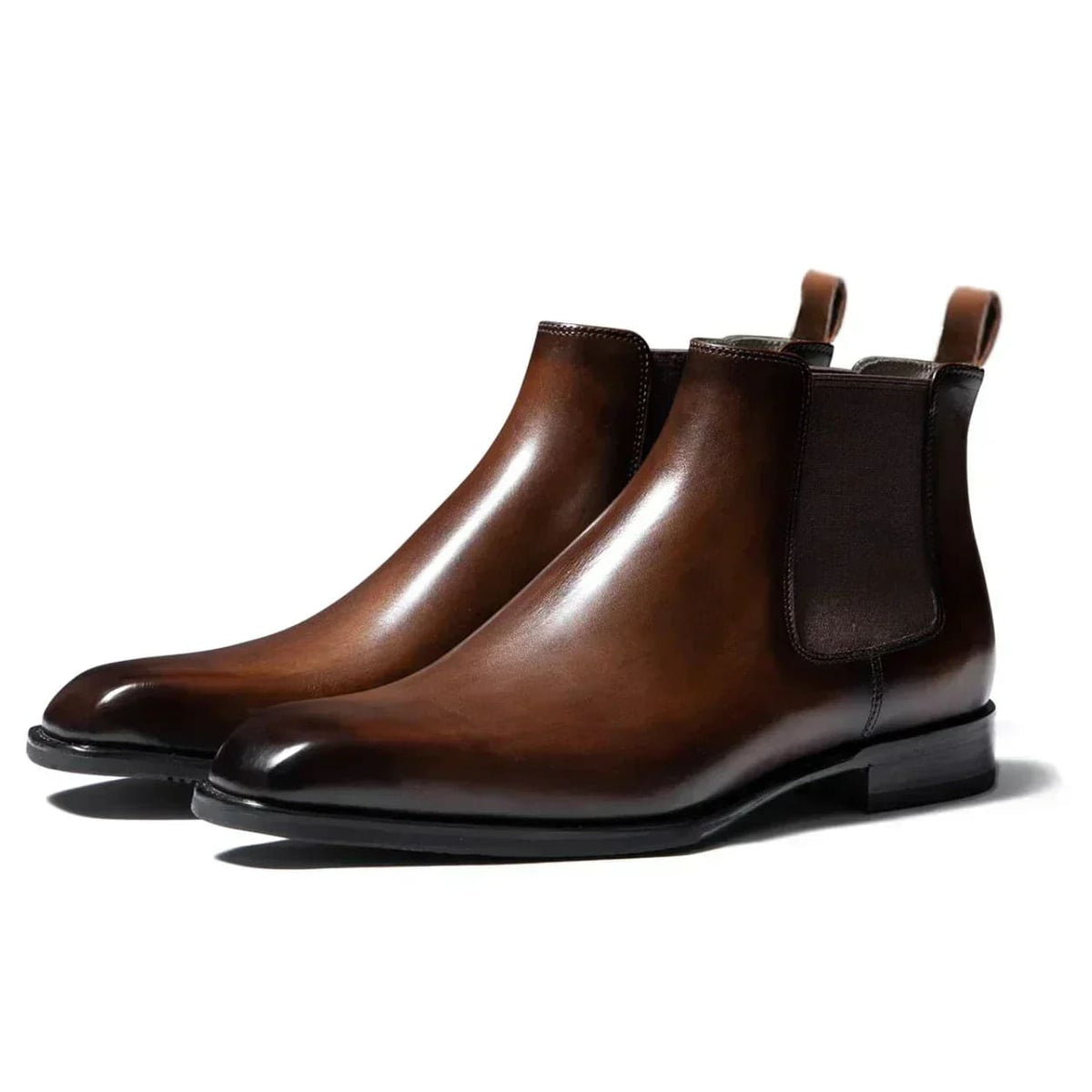 Bottes Chelsea Cuir Pleine Fleur Homme – Semelle Matelassée Confort Durable