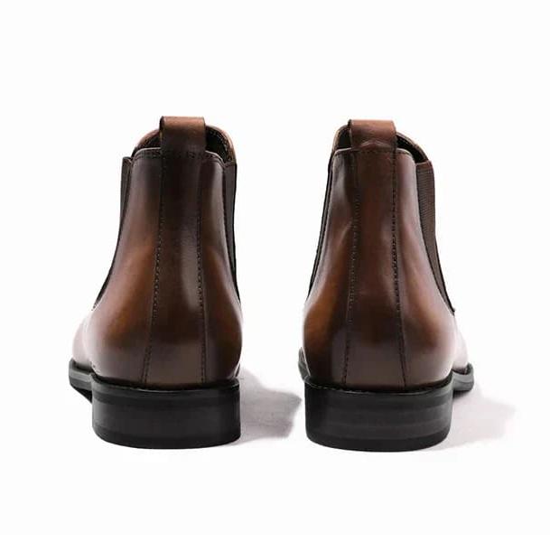 Bottes Chelsea Cuir Pleine Fleur Homme – Semelle Matelassée Confort Durable