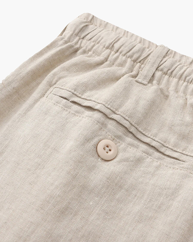 Short Homme En Lin Décontracté