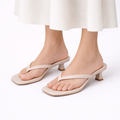 Mules à Talon Bas et Bout Carré