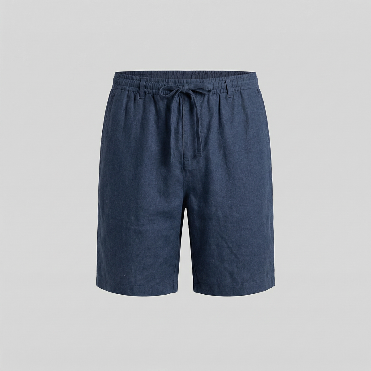 Short Décontracté En Mélange Lin