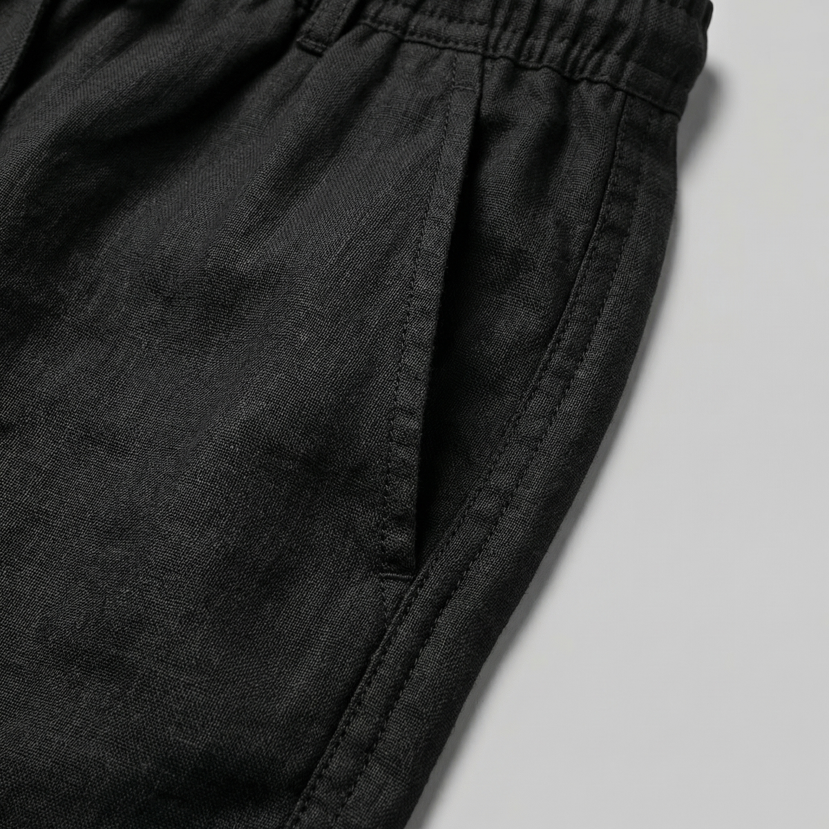 Short Décontracté En Mélange Lin