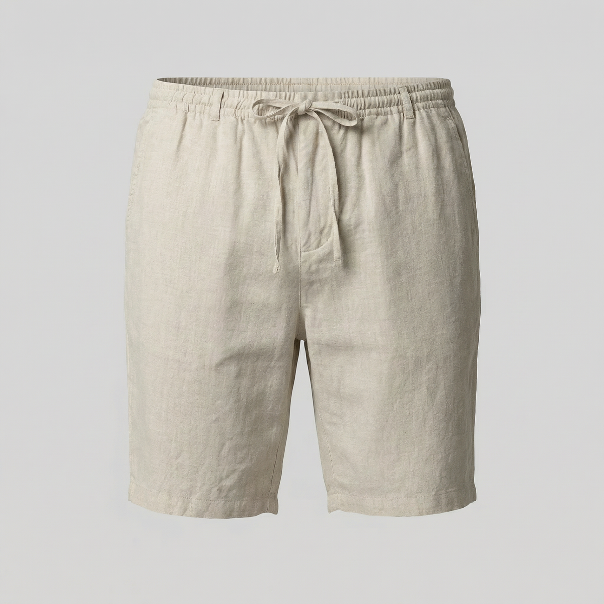 Short Décontracté En Mélange Lin